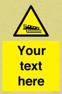 Custom warning grounding narrow boat on lock cill